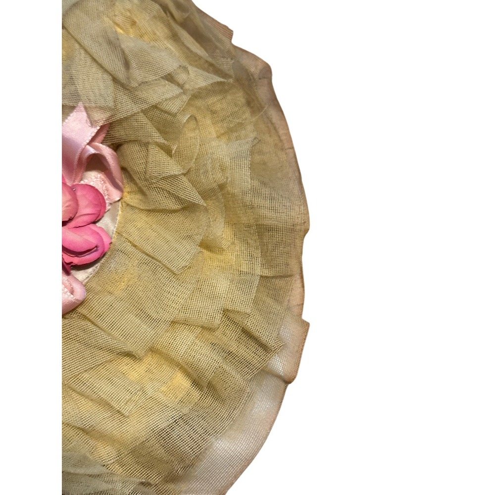 Vintage 40s Girls Costume Dance Theatre Dress Bonnet Tulle Ruffles Satin JS - Picture 4 of 13
